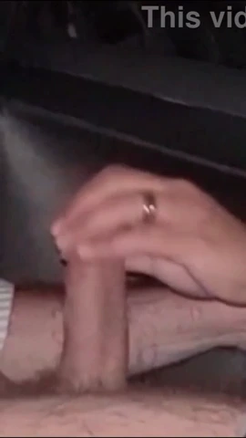 Masturbating while watching a stranger in a car porn video